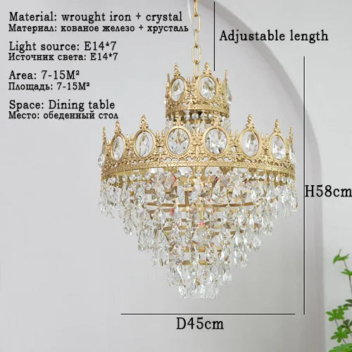 Retro Chandelier Dining Table Living Bedroom Ceiling Chandeliers Indoor Pendant Lamp Fixture Home Wall Decoration Lighting Lamp