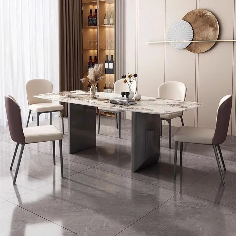 Design Simple Dining Table Luxury Aesthetic Exquisite Glamour Dining Tables Classic Versatile Tavolo Di Pranzo Home Furniture