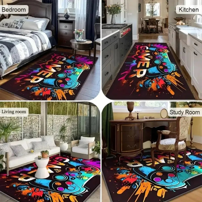 Ins Wind Geometric Rug Living Room Bedroom Non Slip Wear Resistant Nordic Minimalist Style Large Rug Home Decor