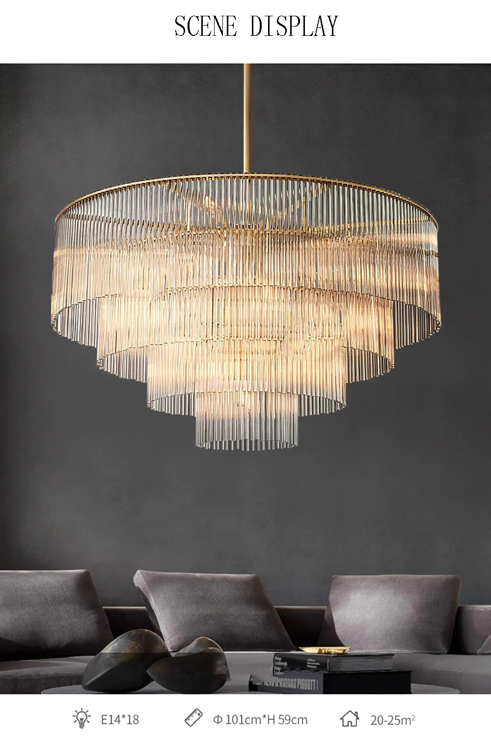 Art deco style Nordic chandelier featuring full brass and glass shade for dining room luxury creative hanging ceiling lamp