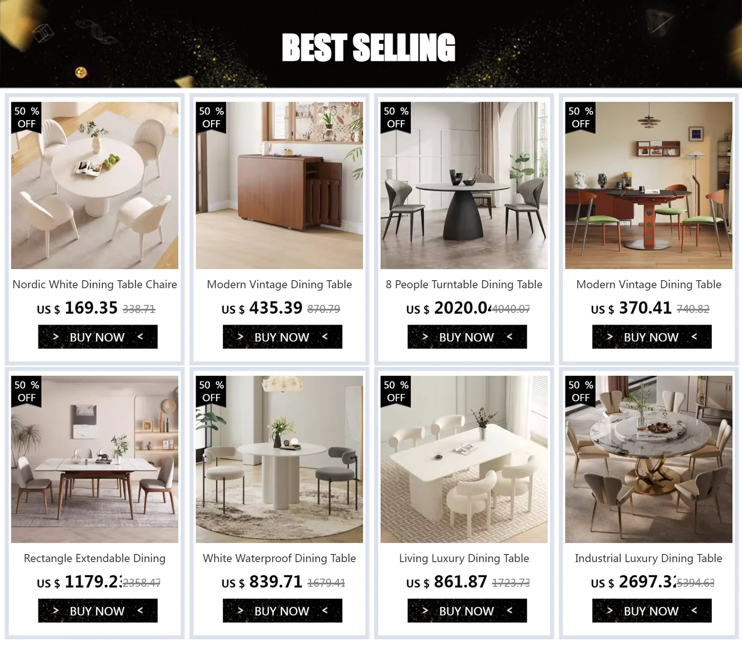Modern Living Dining Table Luxury Italy Rectangle Waterproof 8 People Dining Table Legs Metal Moveis Para Casa Home Accessories