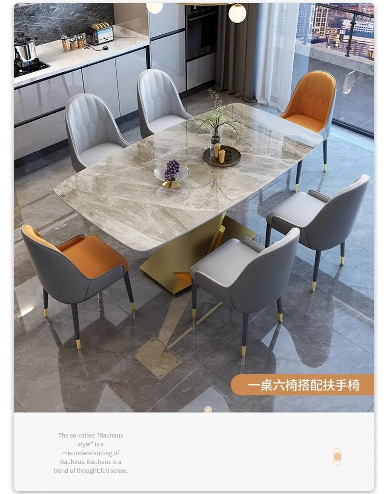 Unique Modern Dining Table Designer Nordic White Kitchen Mobile Dining Tables Salon Mesas De Jantar Living Room Sets Furniture