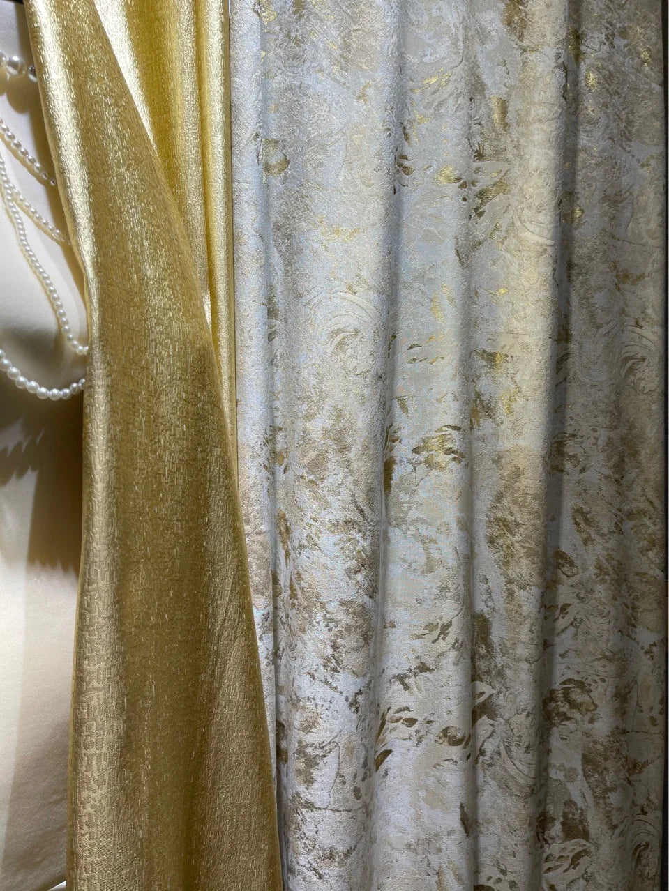 2025 new Curtains for Living dining room bedroom cream champagne gold thread jacquard high precision modern luxury high blackout
