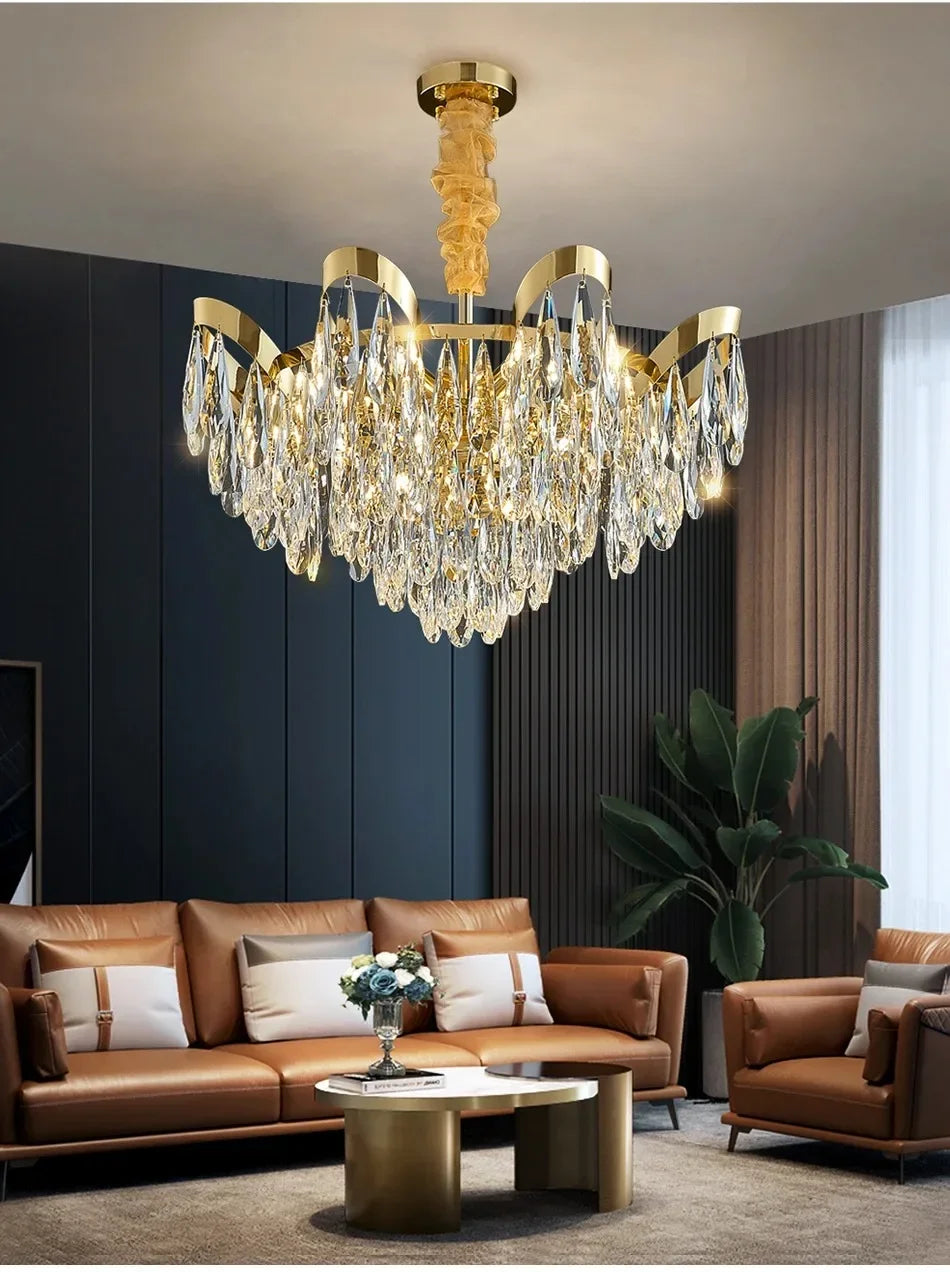 New Modern Chandelier For Living Room Dining Room Creative Design Crystal Hanging Lamp Home Decor Indoor Lighting Lustre Fixture