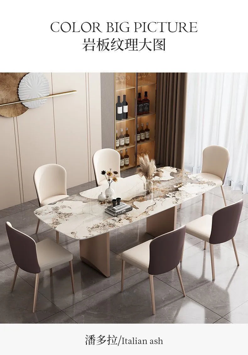 Design Simple Dining Table Luxury Aesthetic Exquisite Glamour Dining Tables Classic Versatile Tavolo Di Pranzo Home Furniture