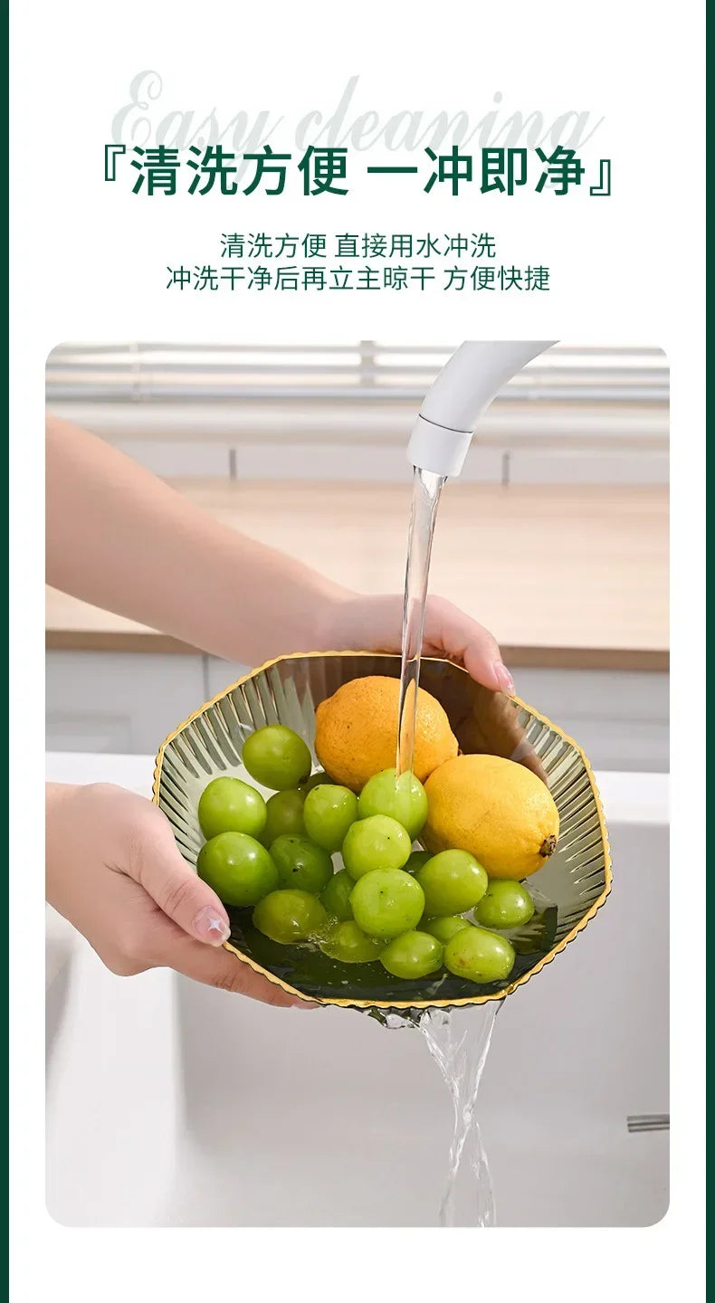 1PCS Table Plates for Serving Plates Dinnerware PET Partitioned Dish Snack Candy Cake Stand Bowl Food Fruit Plates Set Tableware