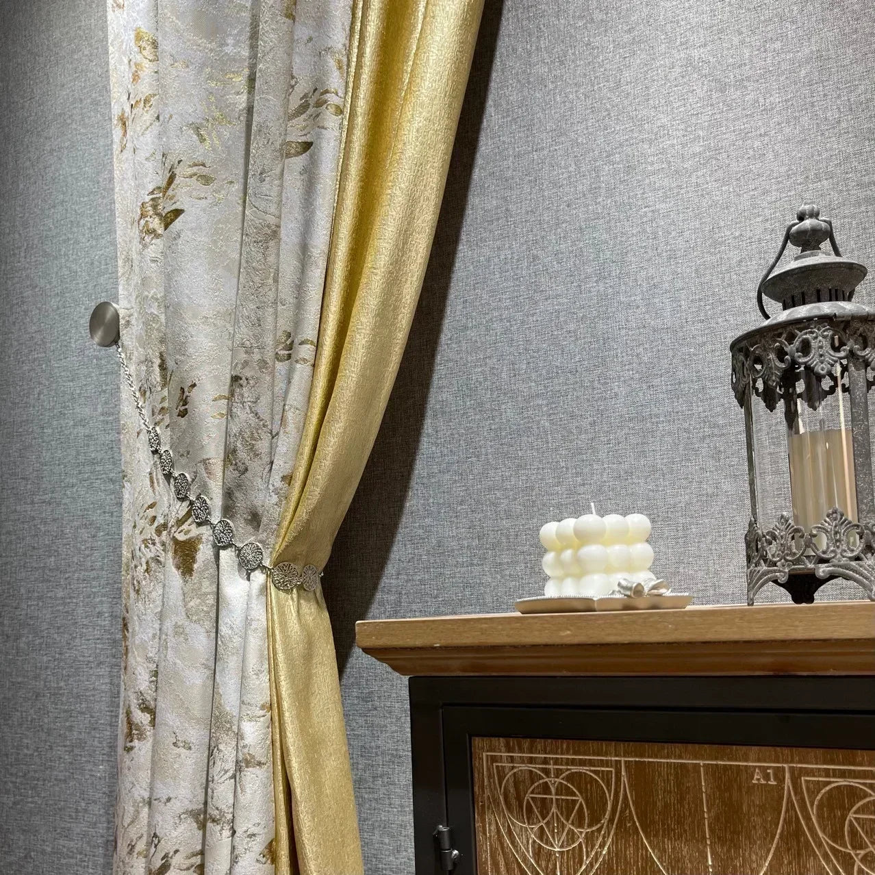 2025 new Curtains for Living dining room bedroom cream champagne gold thread jacquard high precision modern luxury high blackout