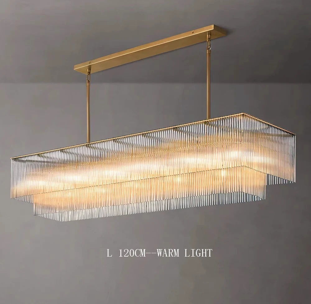 Art deco style Nordic chandelier featuring full brass and glass shade for dining room luxury creative hanging ceiling lamp