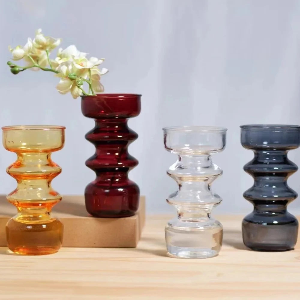 Colorful Vases Glass Ornaments Desktop Decorations Dried Flower Bouquets Living Rooms Flower Arrangements Vintage Vases
