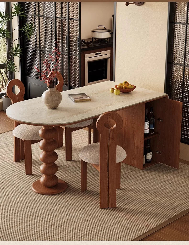 Mid Century Elegant Dining Tables With Cabinets Vintage Oval Tall Legs Dining Tables Rustic Foldable Столы Обеденные Furniture