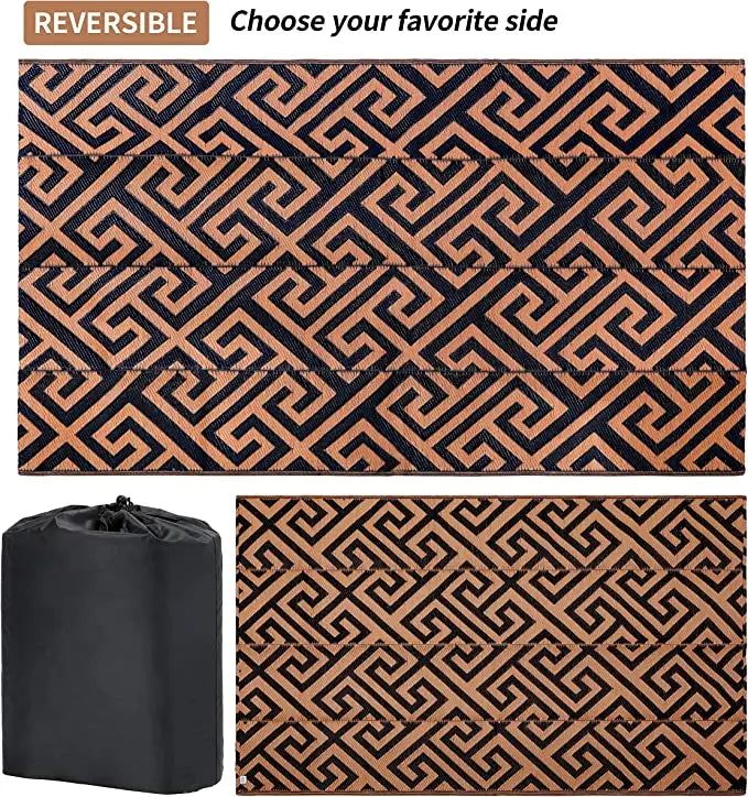 Indoor Outdoor Area Rug Home Garden Living Room Floor Carpet Anti-slip Waterproof Portable Folding RV Camping Awning Picnic Mat
