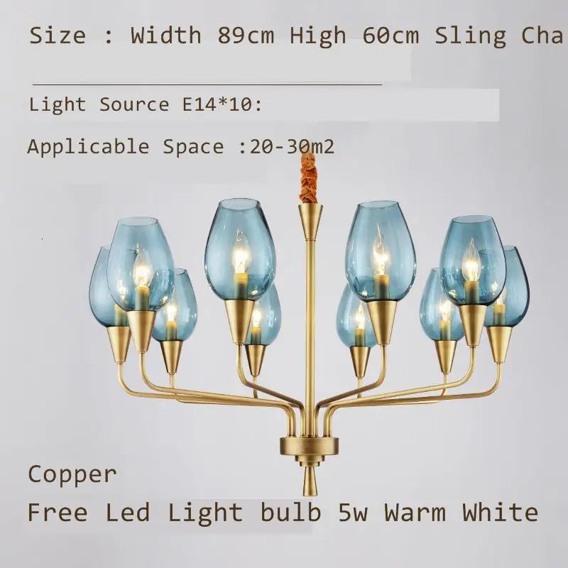 Modern art deco chandelier Living Room lustre vintage High Quality Hotel Guest Room Bedroom Glass Lamp chandelier gold