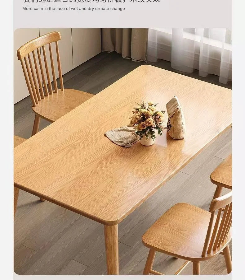 Solid wood dining table modern home rectangular dining table Japanese style dining table small apartment simple