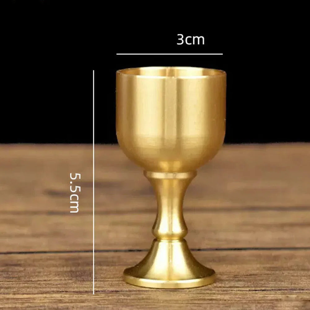 15/30ml Brass Chalice Cup Cocktail Glass Drinking Liquor Tumbler Cup Mug For Party Bar Wine Beer Juice Goblet Beverage Drinkware