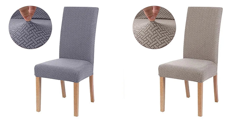Jacquard Chair Cover, Durable Elastic Fabric Dining Chairs Cover, Stretch Covers For Kitchen Dining Room Chairs, Home Decor