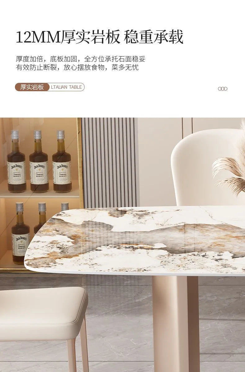 Design Simple Dining Table Luxury Aesthetic Exquisite Glamour Dining Tables Classic Versatile Tavolo Di Pranzo Home Furniture