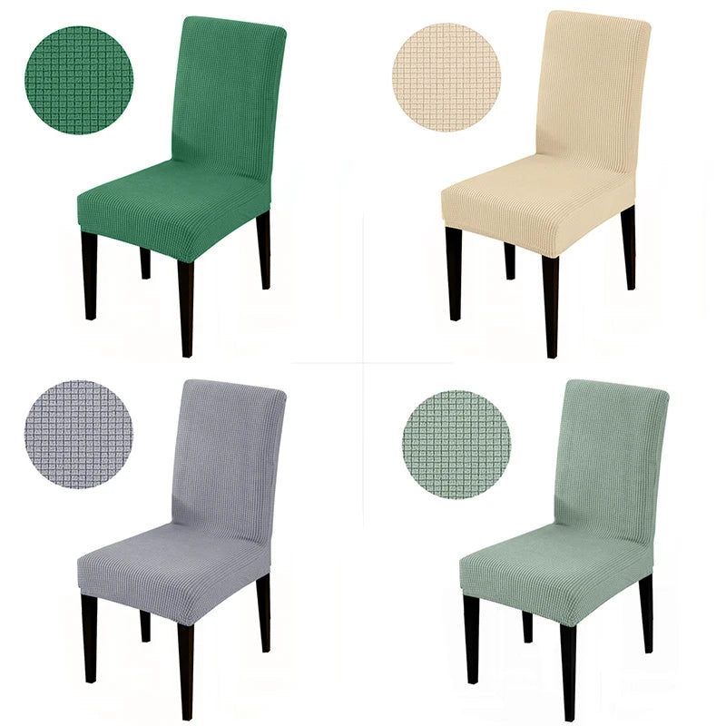 Jacquard Chair Cover, Durable Elastic Fabric Dining Chairs Cover, Stretch Covers For Kitchen Dining Room Chairs, Home Decor