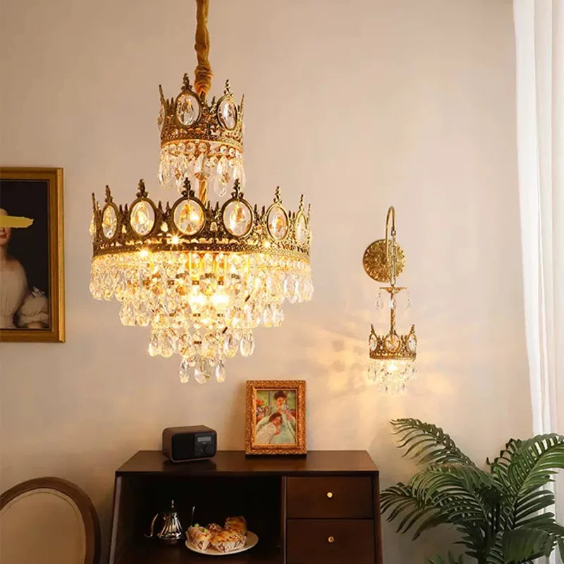 Retro Chandelier Dining Table Living Bedroom Ceiling Chandeliers Indoor Pendant Lamp Fixture Home Wall Decoration Lighting Lamp