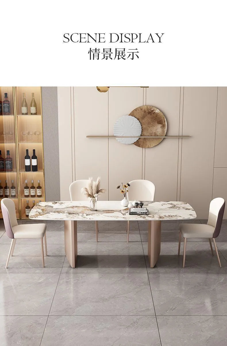 Design Simple Dining Table Luxury Aesthetic Exquisite Glamour Dining Tables Classic Versatile Tavolo Di Pranzo Home Furniture
