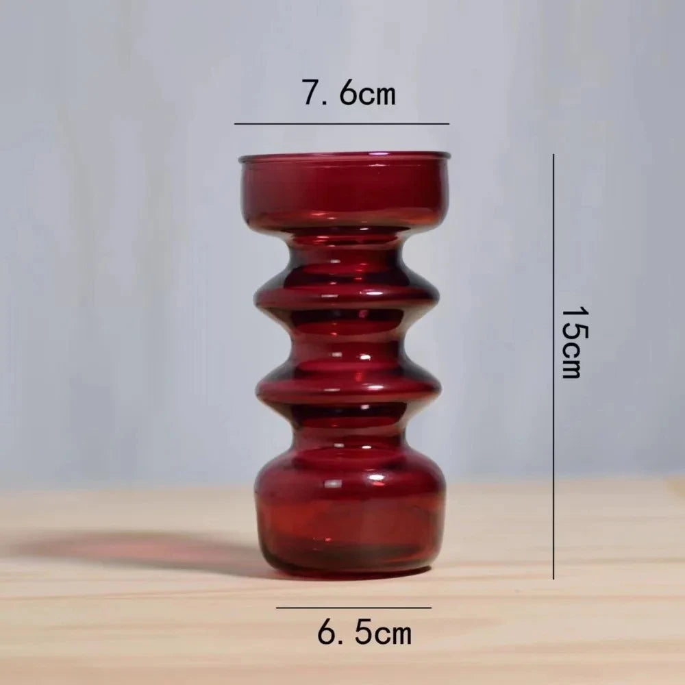 Colorful Vases Glass Ornaments Desktop Decorations Dried Flower Bouquets Living Rooms Flower Arrangements Vintage Vases