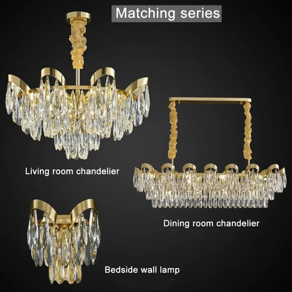 New Modern Chandelier For Living Room Dining Room Creative Design Crystal Hanging Lamp Home Decor Indoor Lighting Lustre Fixture