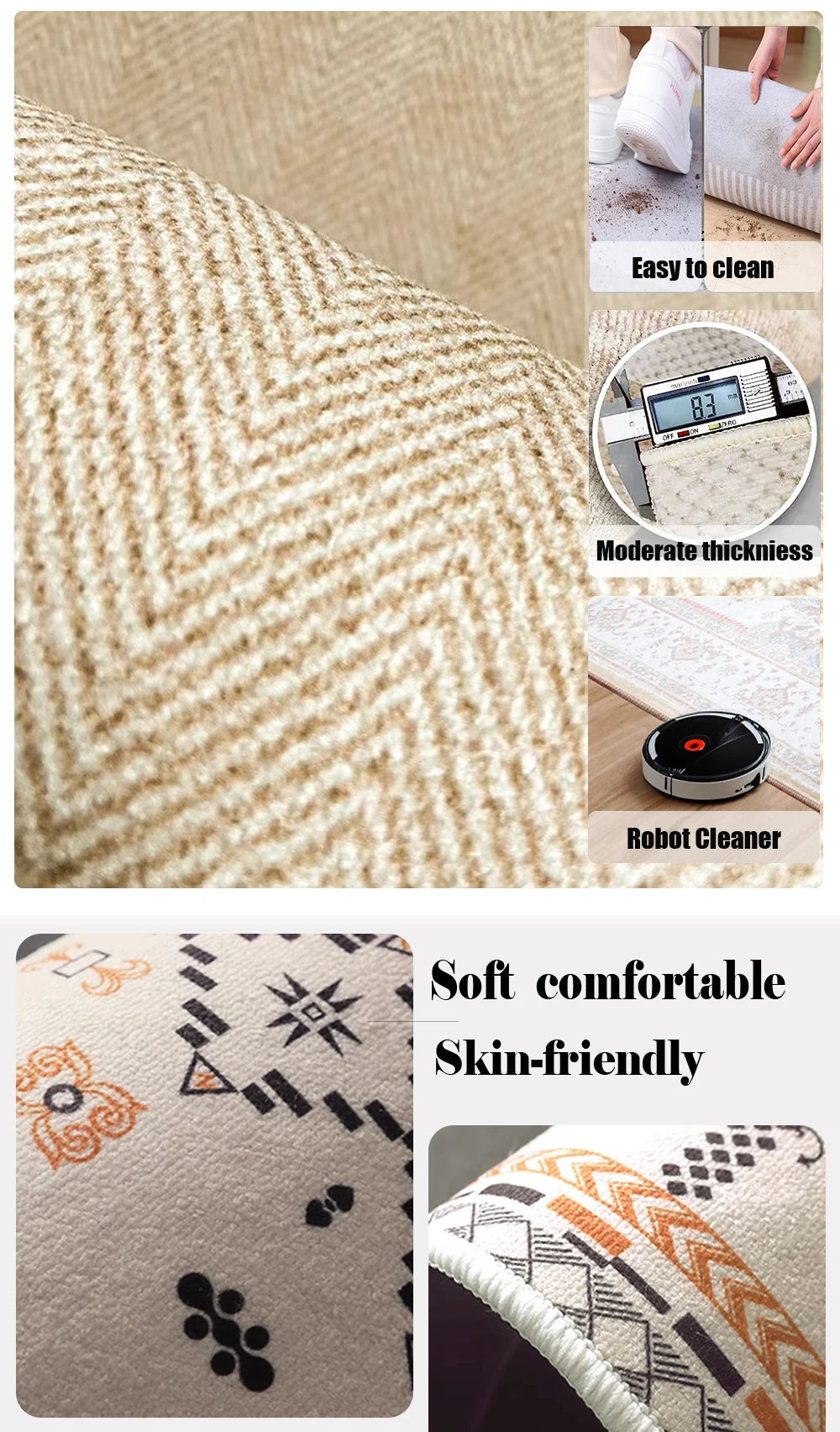 Round Bedroom Rug Light Luxury Study Coffee Table Floor Mat Retro Brown Living Room Carpet for Leisure Area Cloakroom Ковер 러그