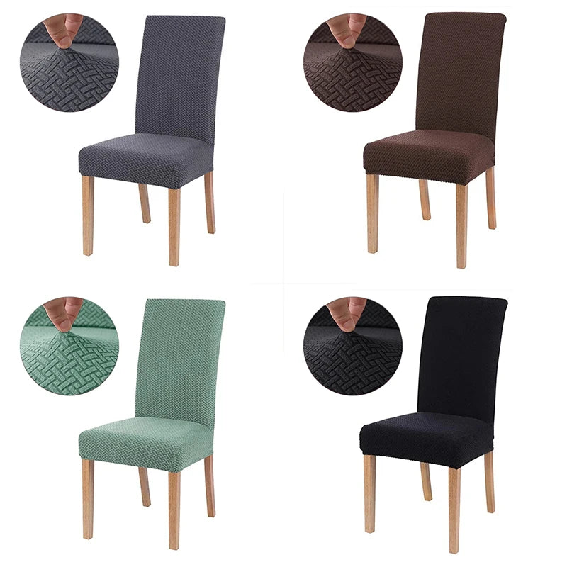 Jacquard Chair Cover, Durable Elastic Fabric Dining Chairs Cover, Stretch Covers For Kitchen Dining Room Chairs, Home Decor
