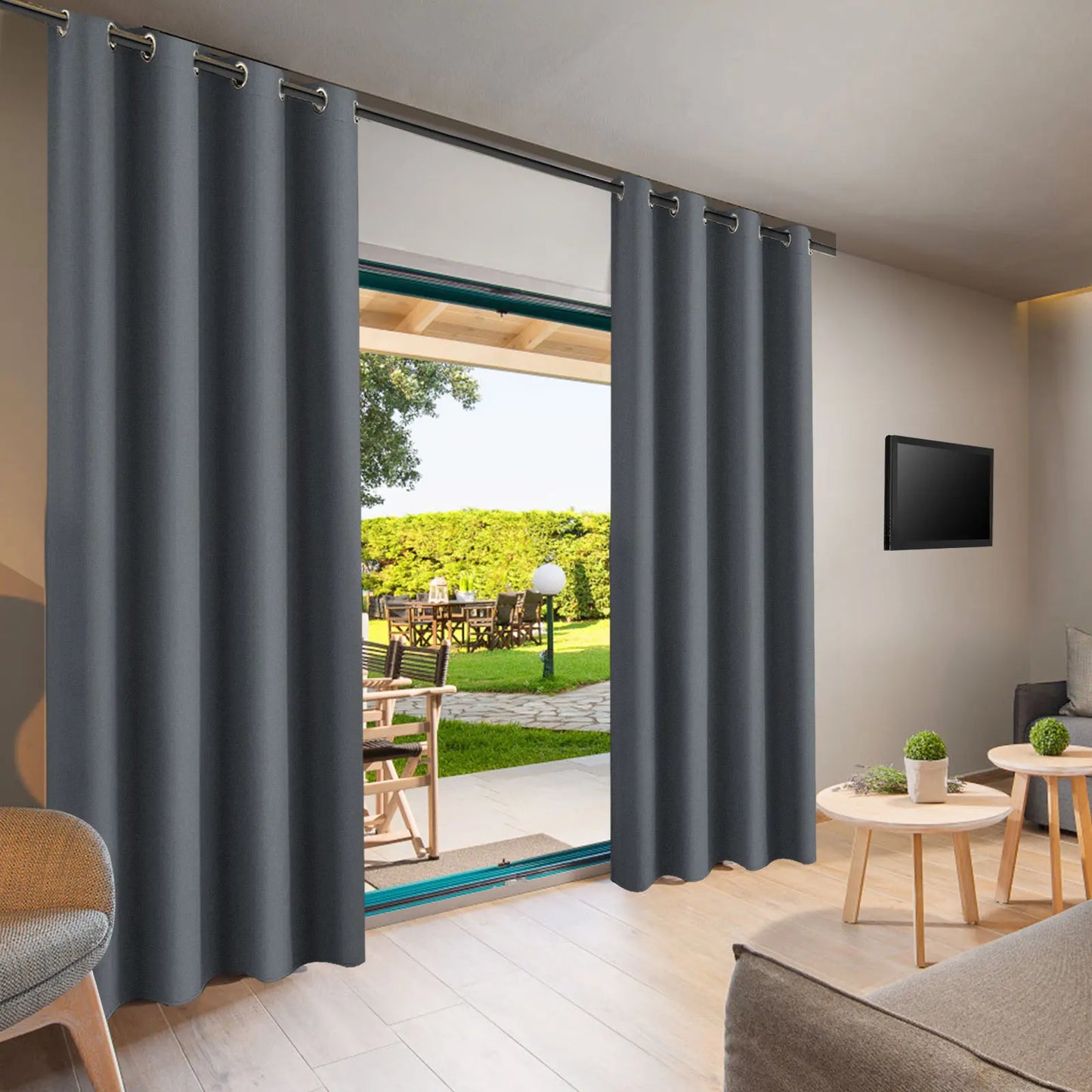 privacy outdoor curtains waterproof garden uv exterior curtain street gazebo curtain for patio porch pergola terrace cabana Pool