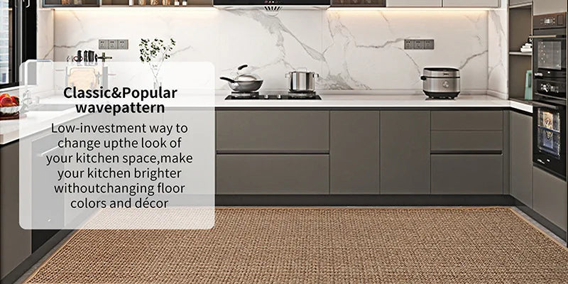Kitchen Rugs and Mats Non Skid Washable, Absorbent Runner Rugs for Kitchen, Front of Sink, Kitchen Mats for Floor