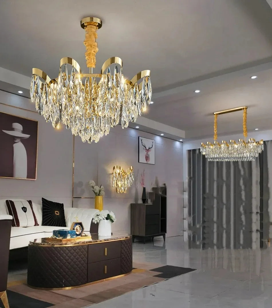 New Modern Chandelier For Living Room Dining Room Creative Design Crystal Hanging Lamp Home Decor Indoor Lighting Lustre Fixture
