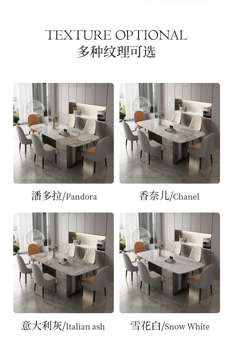 Design Simple Dining Table Luxury Aesthetic Exquisite Glamour Dining Tables Classic Versatile Tavolo Di Pranzo Home Furniture