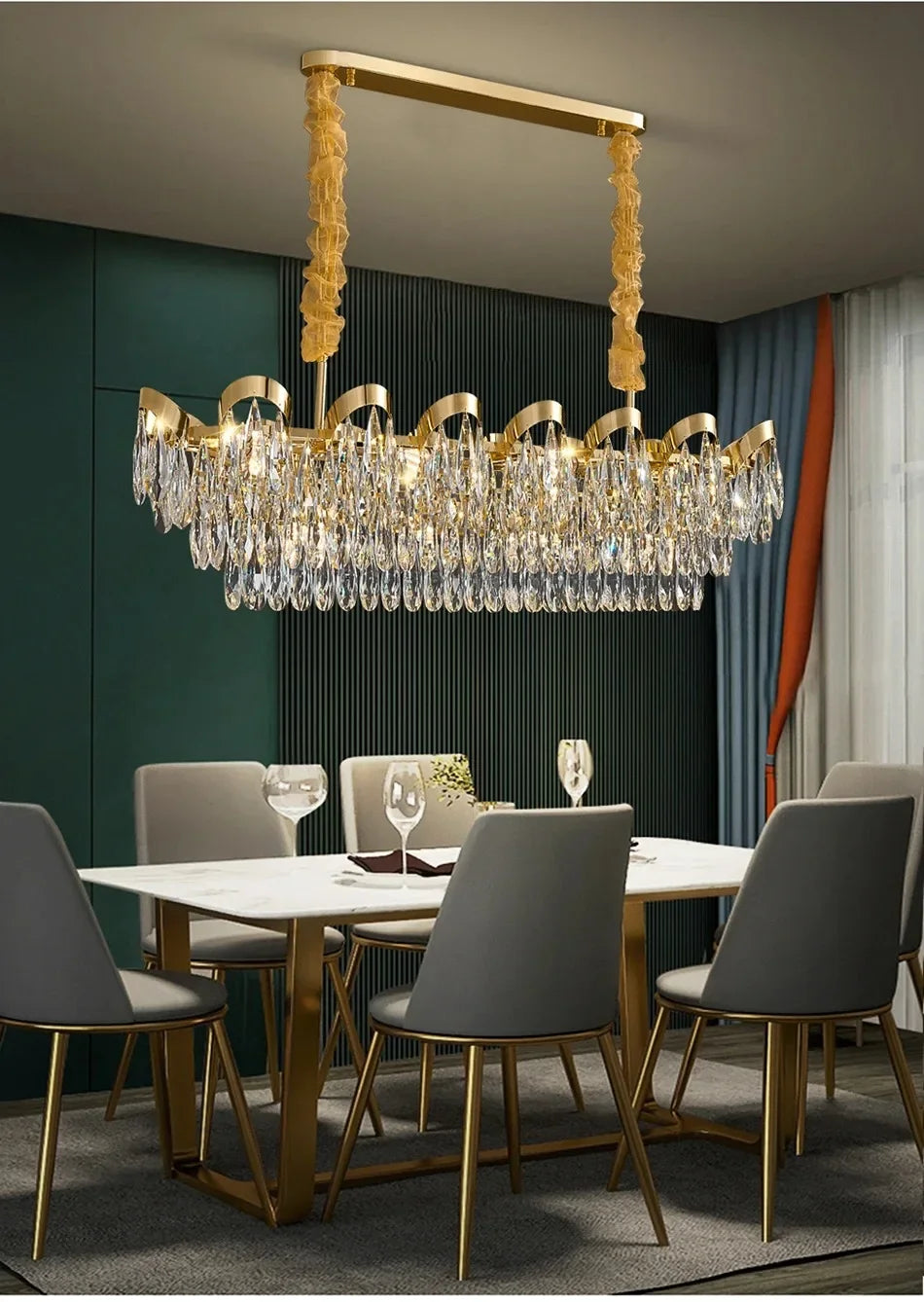 New Modern Chandelier For Living Room Dining Room Creative Design Crystal Hanging Lamp Home Decor Indoor Lighting Lustre Fixture