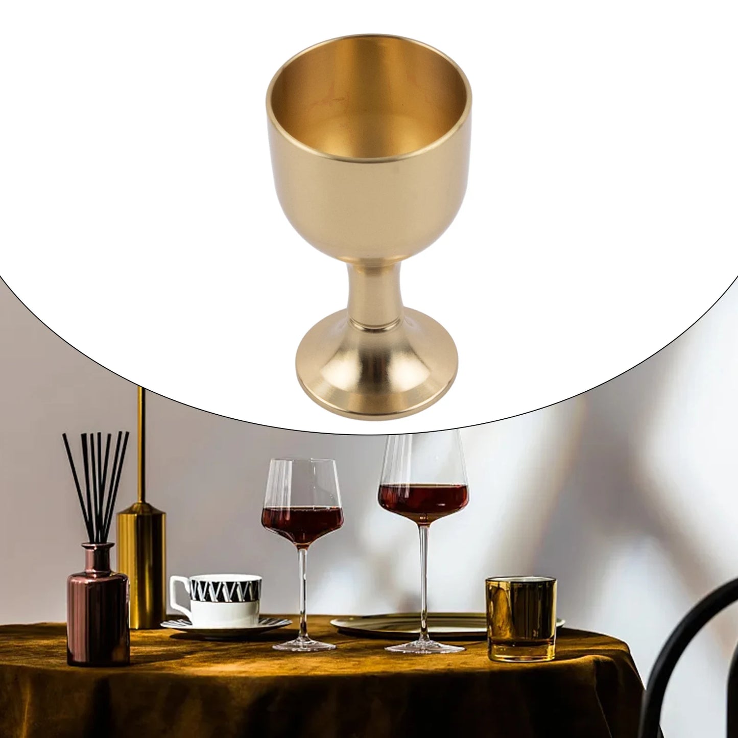 15/30ml Brass Chalice Cup Cocktail Glass Drinking Liquor Tumbler Cup Mug For Party Bar Wine Beer Juice Goblet Beverage Drinkware