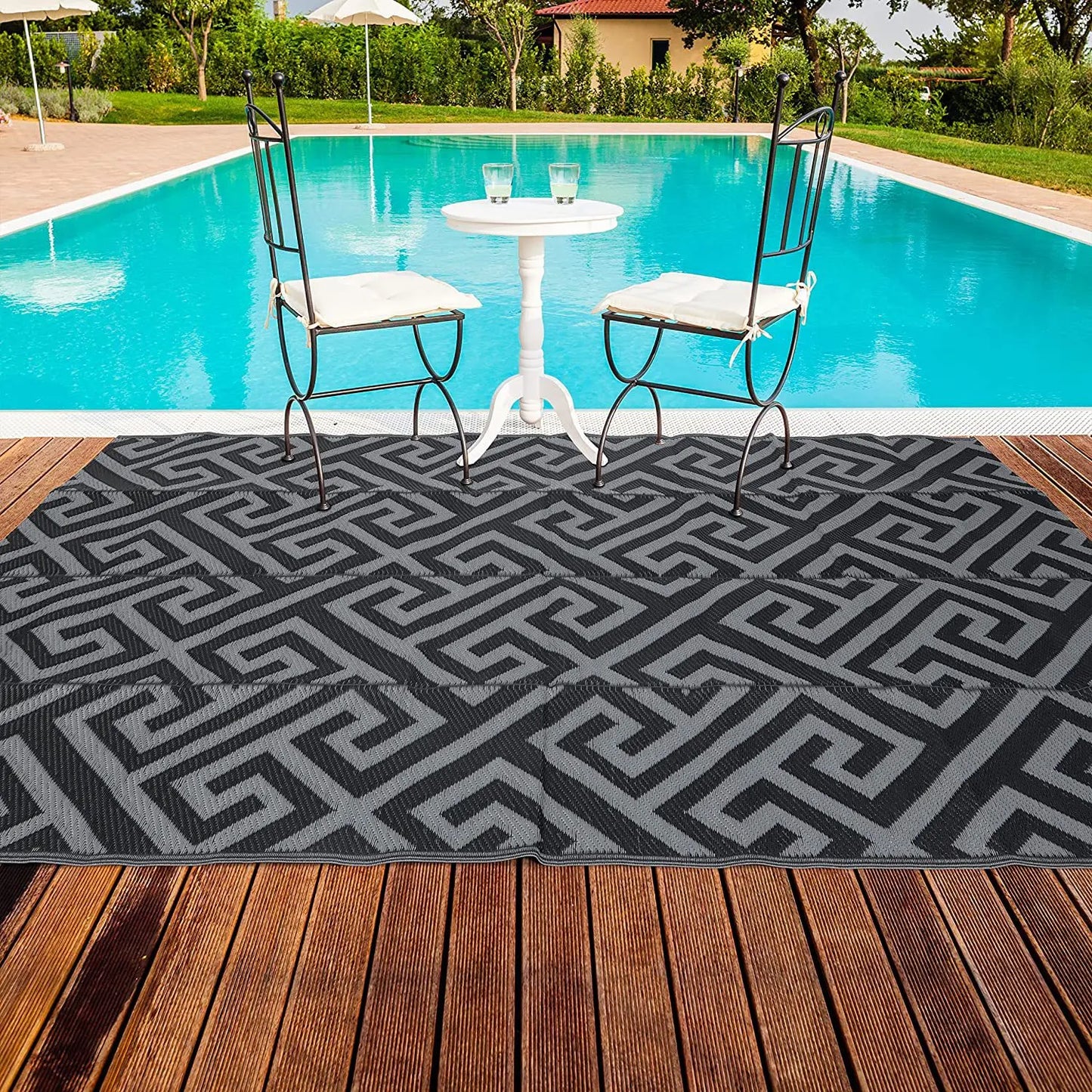 Indoor Outdoor Area Rug Home Garden Living Room Floor Carpet Anti-slip Waterproof Portable Folding RV Camping Awning Picnic Mat