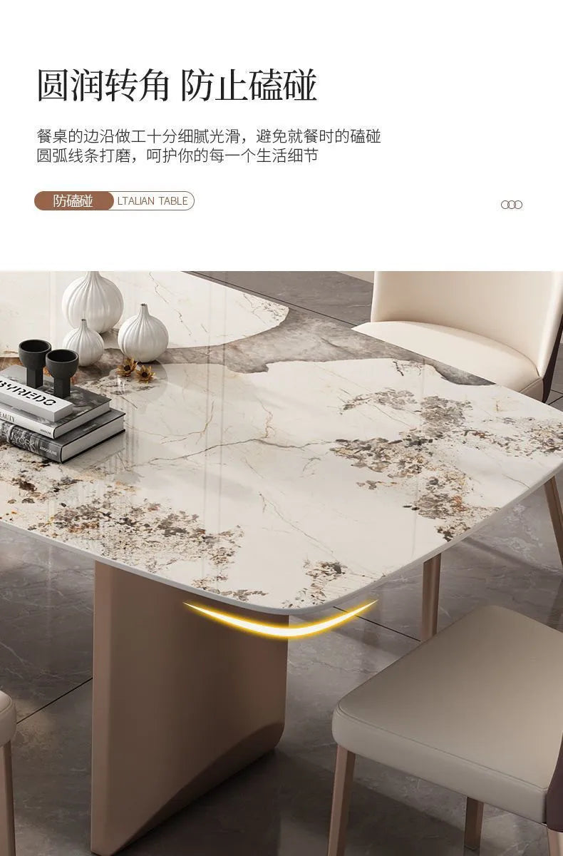 Design Simple Dining Table Luxury Aesthetic Exquisite Glamour Dining Tables Classic Versatile Tavolo Di Pranzo Home Furniture