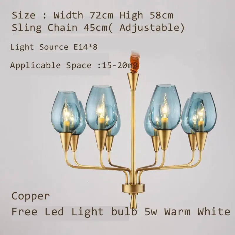 Modern art deco chandelier Living Room lustre vintage High Quality Hotel Guest Room Bedroom Glass Lamp chandelier gold