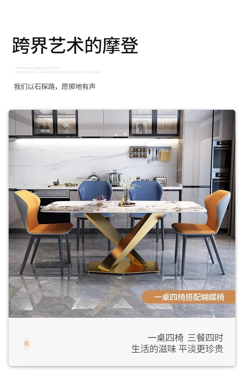Unique Modern Dining Table Designer Nordic White Kitchen Mobile Dining Tables Salon Mesas De Jantar Living Room Sets Furniture