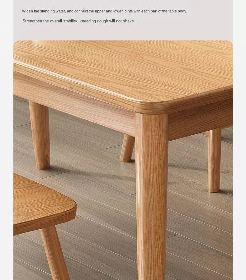 Solid wood dining table modern home rectangular dining table Japanese style dining table small apartment simple