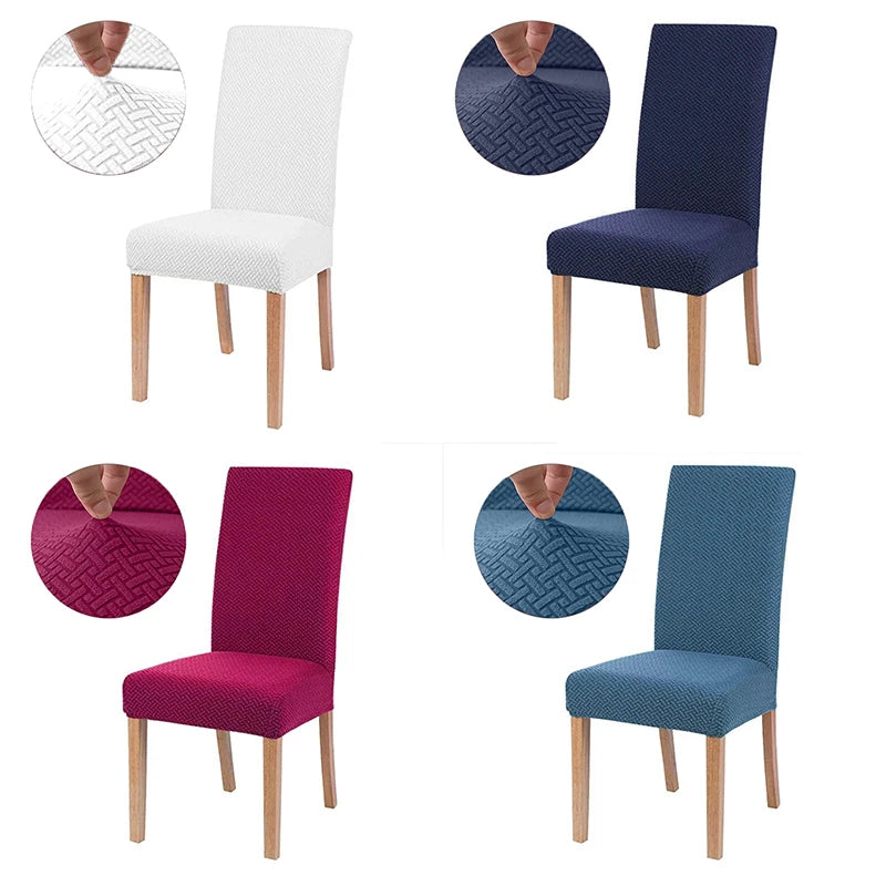 Jacquard Chair Cover, Durable Elastic Fabric Dining Chairs Cover, Stretch Covers For Kitchen Dining Room Chairs, Home Decor