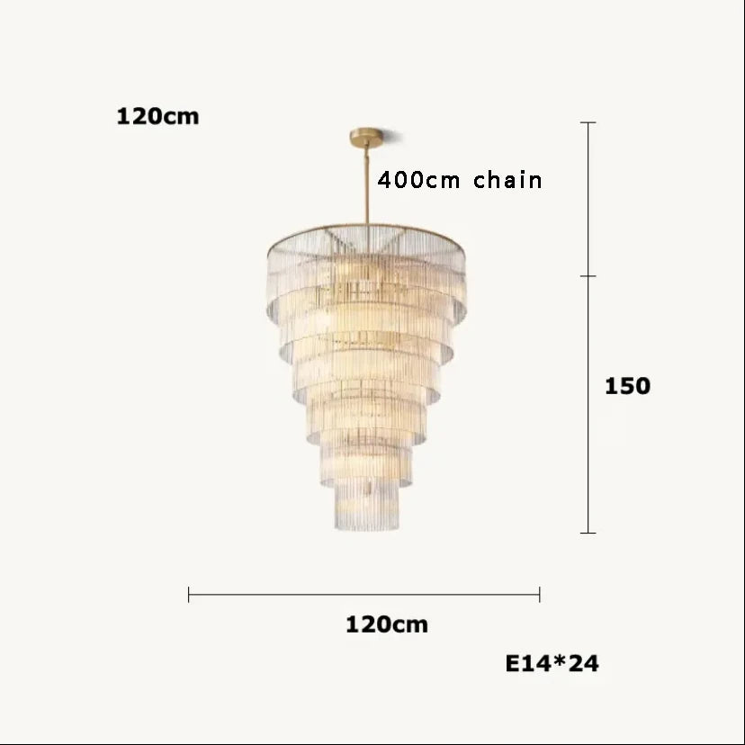 Art deco style Nordic chandelier featuring full brass and glass shade for dining room luxury creative hanging ceiling lamp
