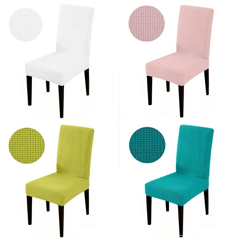 Jacquard Chair Cover, Durable Elastic Fabric Dining Chairs Cover, Stretch Covers For Kitchen Dining Room Chairs, Home Decor