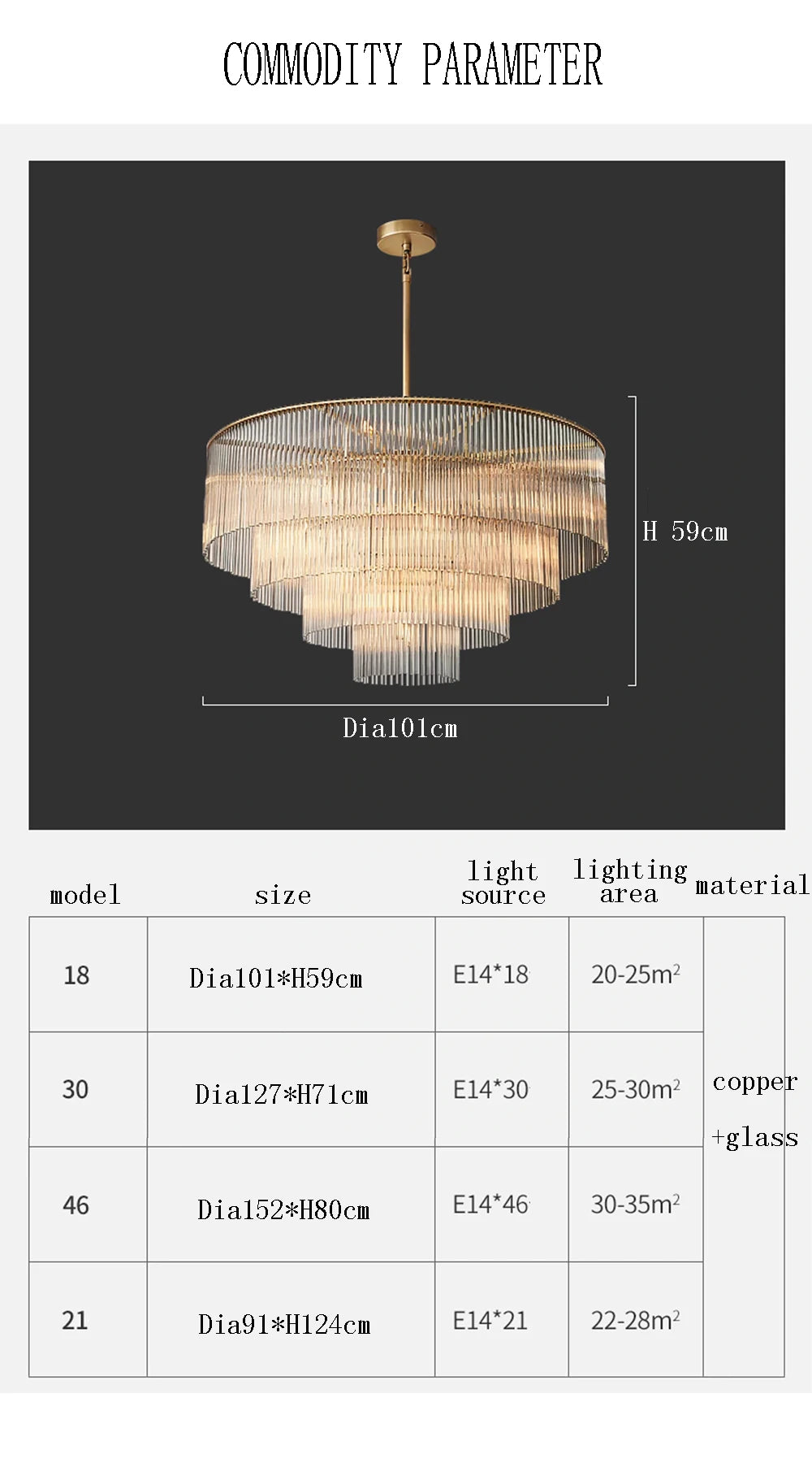 Art deco style Nordic chandelier featuring full brass and glass shade for dining room luxury creative hanging ceiling lamp