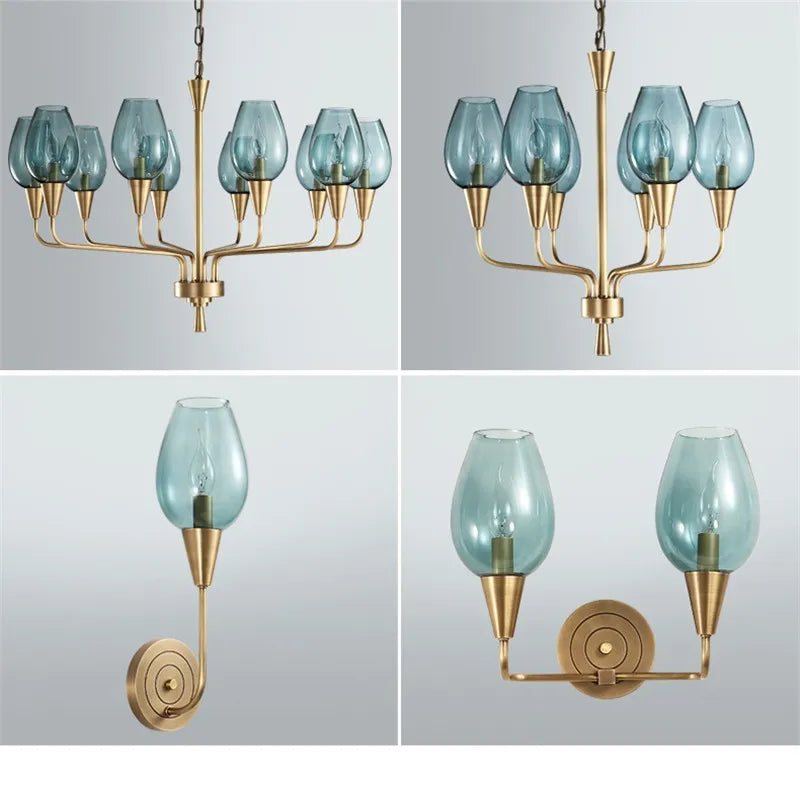 Modern art deco chandelier Living Room lustre vintage High Quality Hotel Guest Room Bedroom Glass Lamp chandelier gold