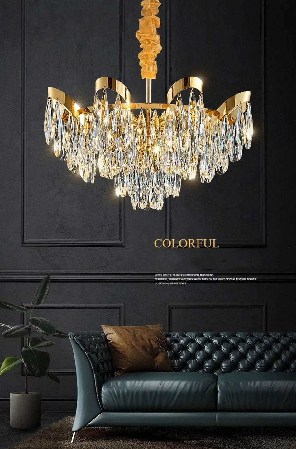 New Modern Chandelier For Living Room Dining Room Creative Design Crystal Hanging Lamp Home Decor Indoor Lighting Lustre Fixture