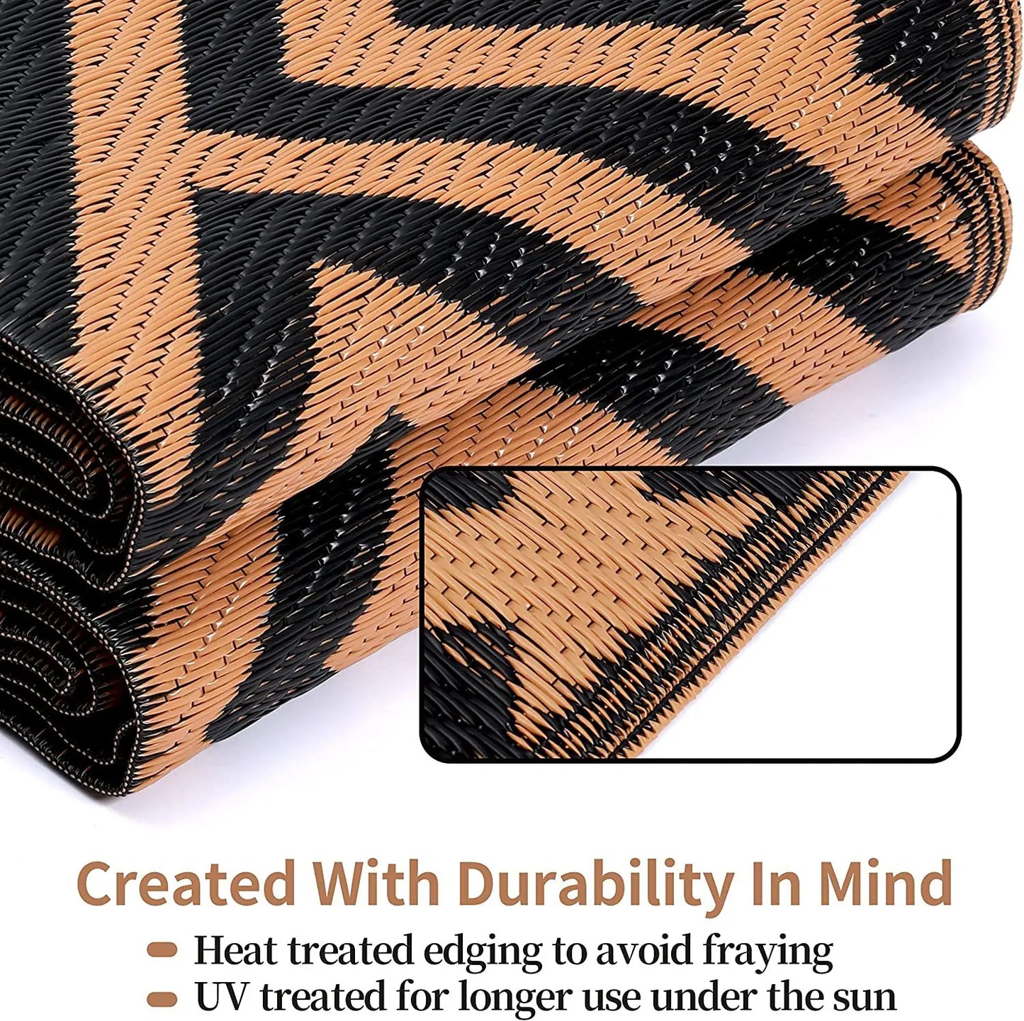 Indoor Outdoor Area Rug Home Garden Living Room Floor Carpet Anti-slip Waterproof Portable Folding RV Camping Awning Picnic Mat