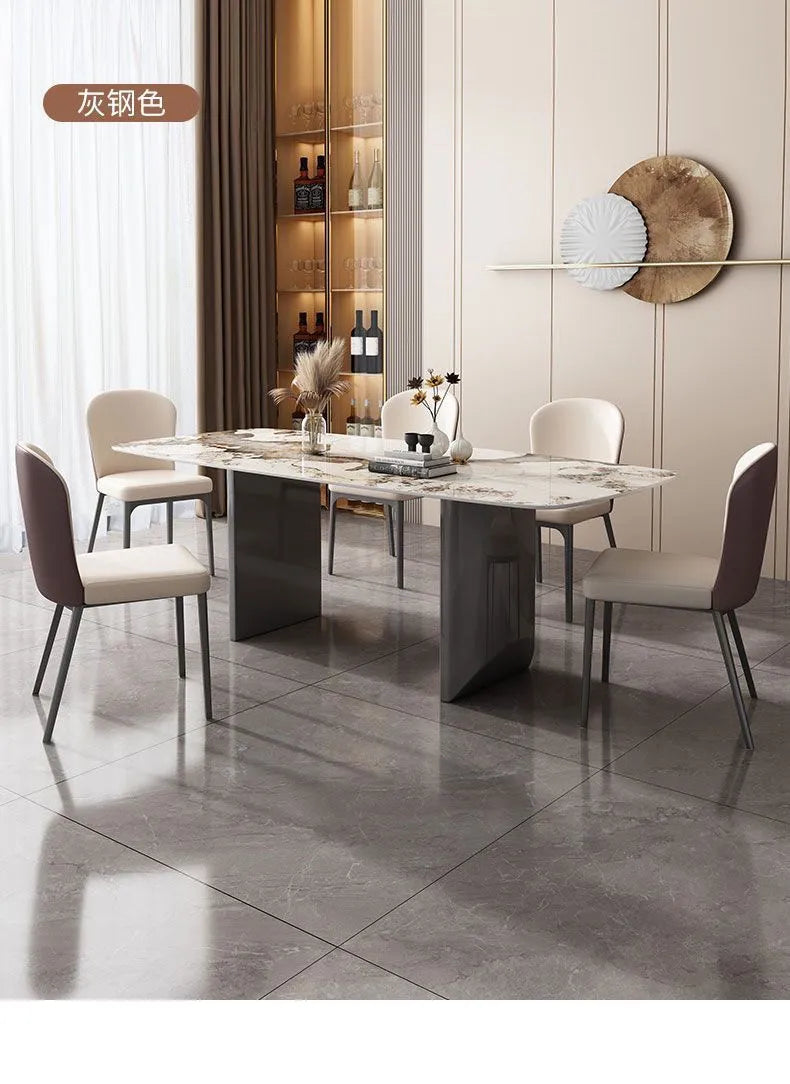 Design Simple Dining Table Luxury Aesthetic Exquisite Glamour Dining Tables Classic Versatile Tavolo Di Pranzo Home Furniture