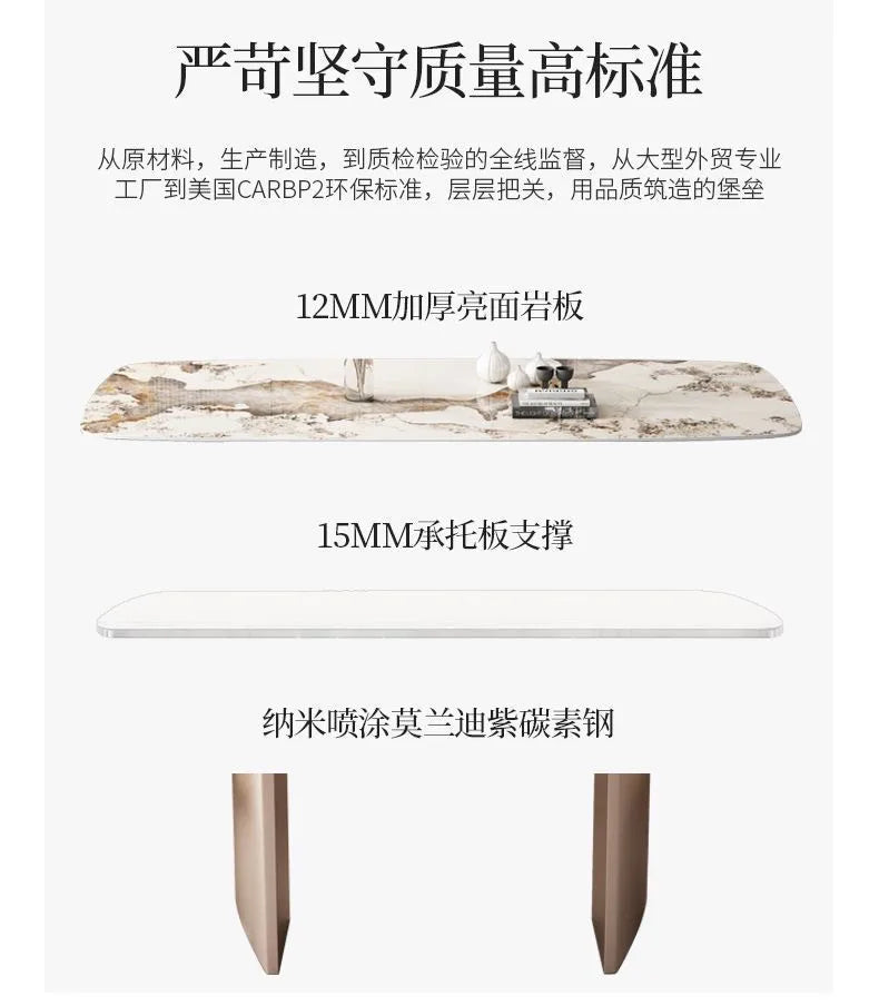 Design Simple Dining Table Luxury Aesthetic Exquisite Glamour Dining Tables Classic Versatile Tavolo Di Pranzo Home Furniture