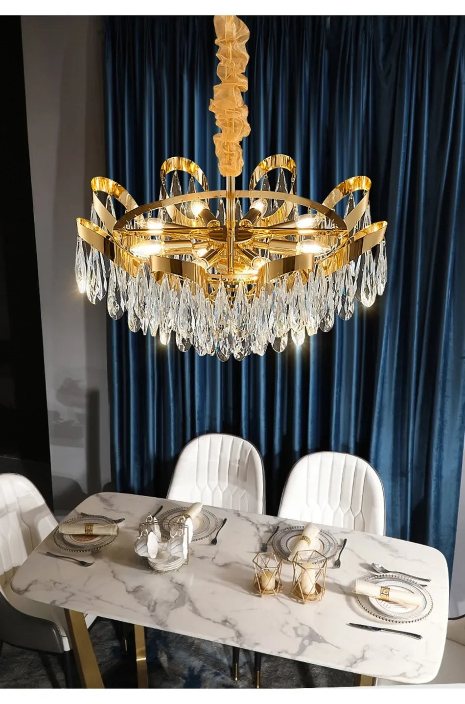 New Modern Chandelier For Living Room Dining Room Creative Design Crystal Hanging Lamp Home Decor Indoor Lighting Lustre Fixture