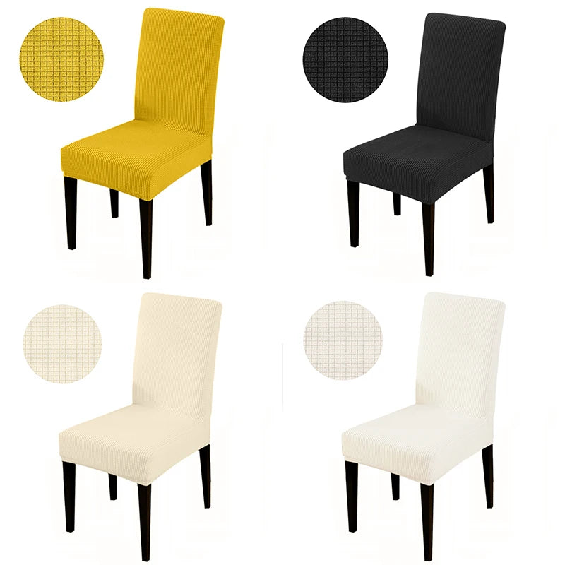 Jacquard Chair Cover, Durable Elastic Fabric Dining Chairs Cover, Stretch Covers For Kitchen Dining Room Chairs, Home Decor