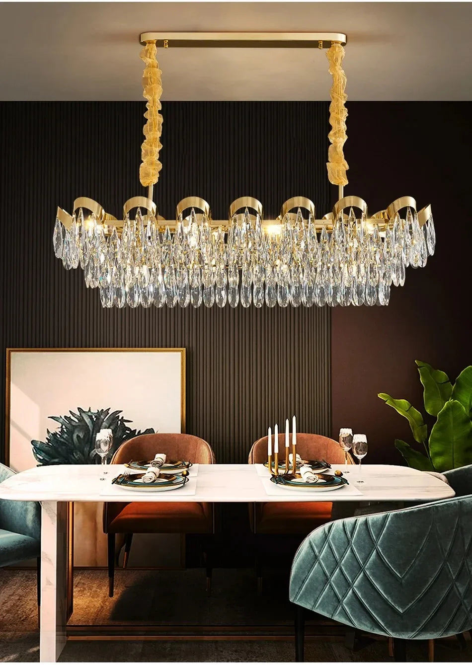New Modern Chandelier For Living Room Dining Room Creative Design Crystal Hanging Lamp Home Decor Indoor Lighting Lustre Fixture